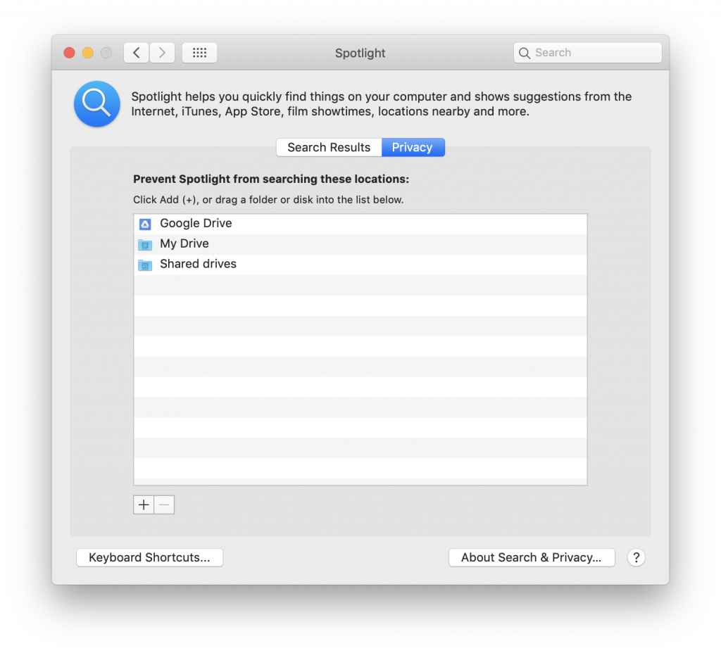 special click for google drive for mac