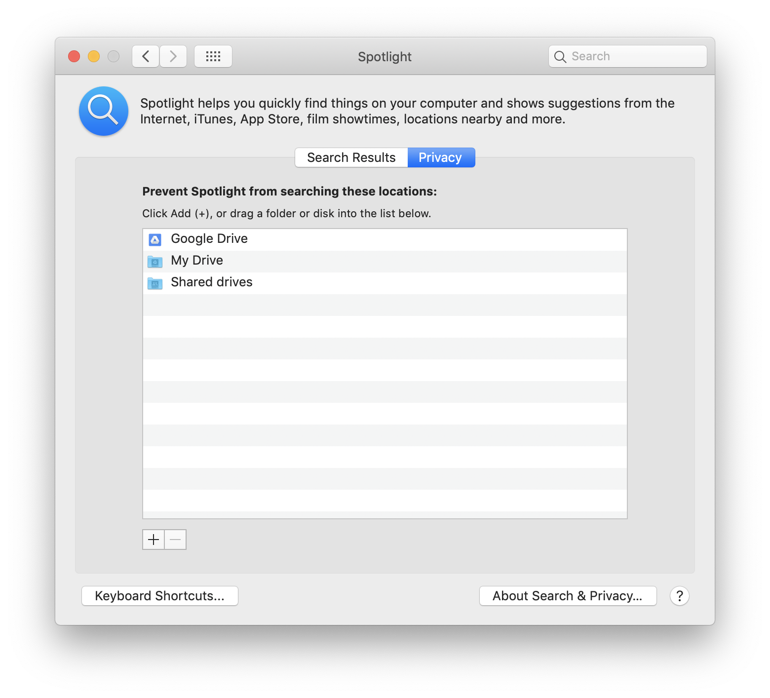 high sierra google drive